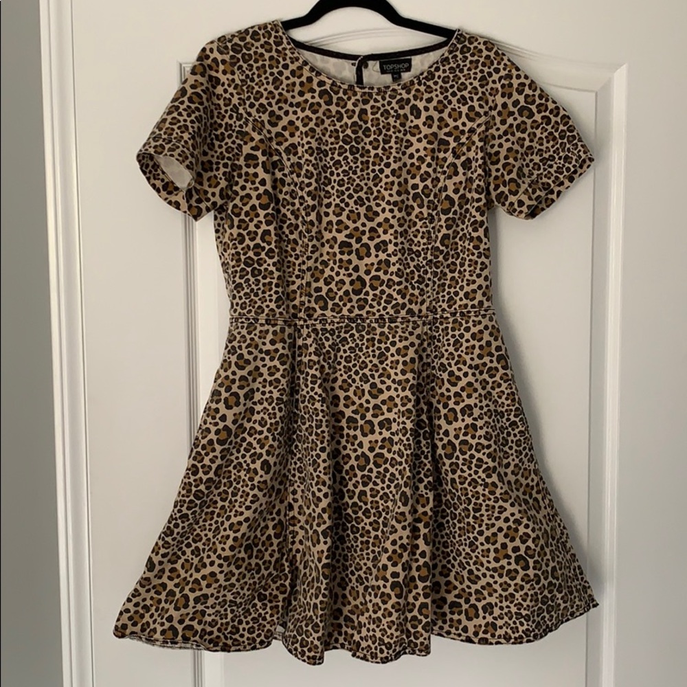 Topshop leopard mini dress with pockets!